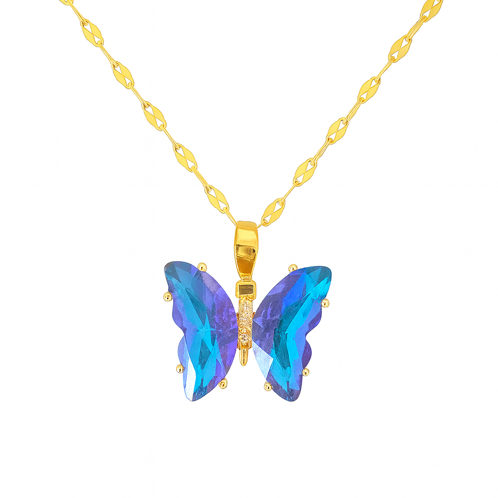 Blue Schmetterling Halskette