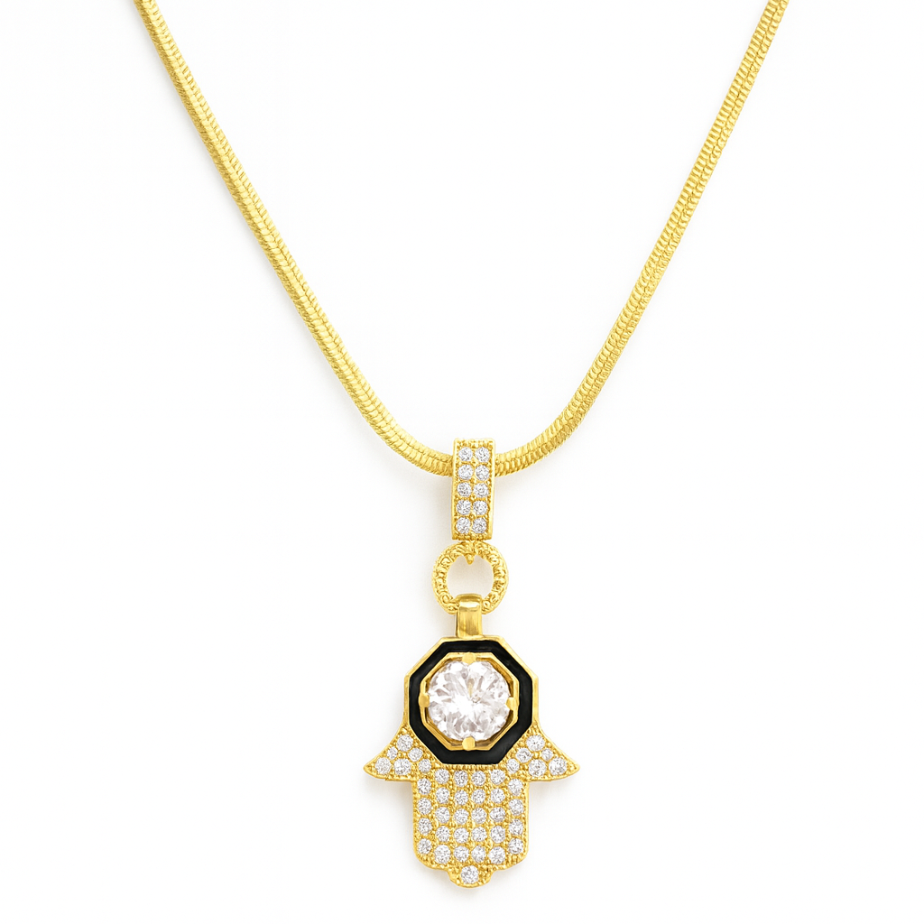Hamsa Black Hand Kette