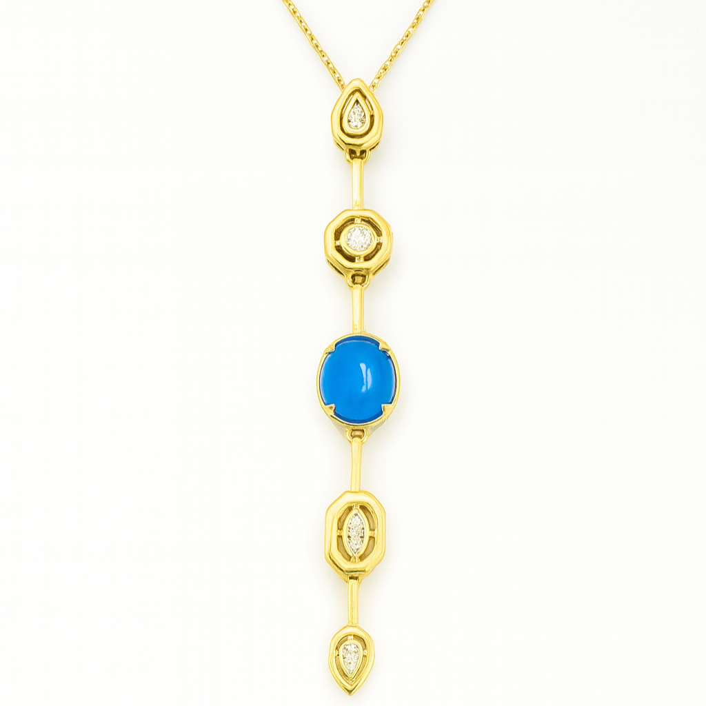 Blue Y Kette