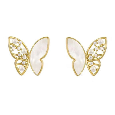Schmetterling Opal Earring