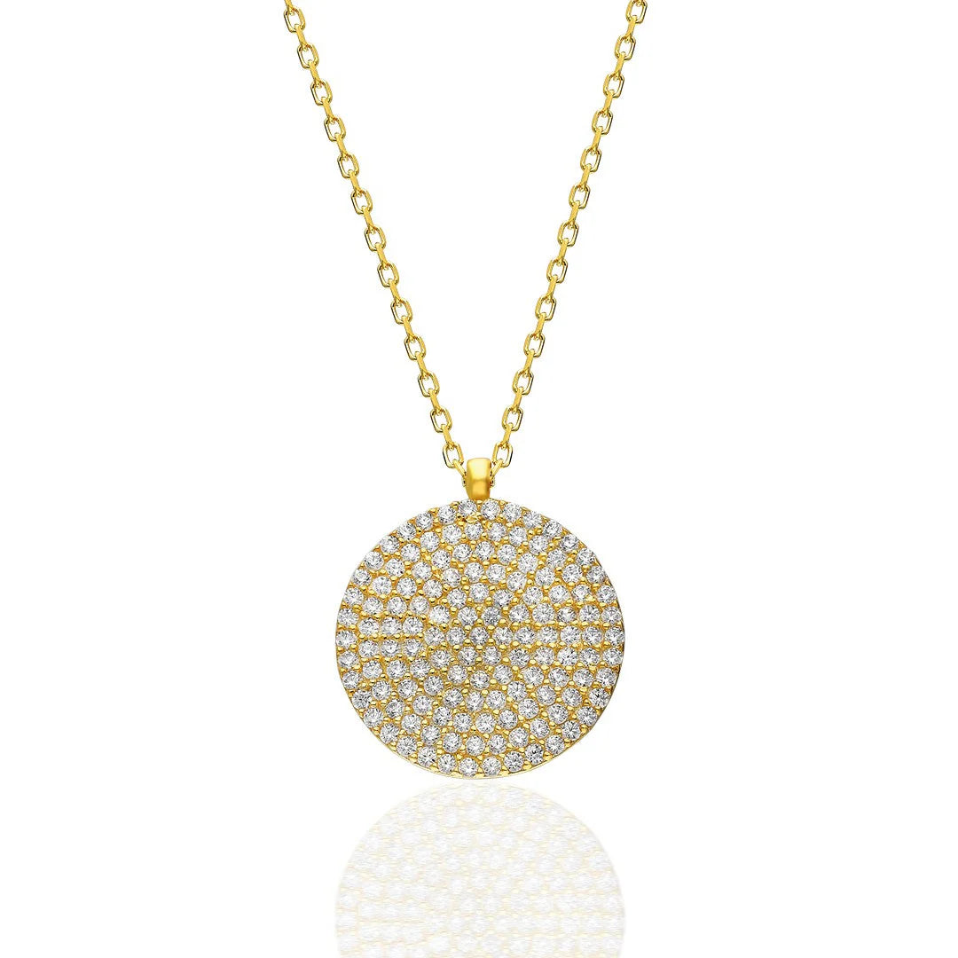 Kreisstein-Halskette – 925 SILBER