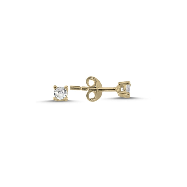 3mm Solitaire Earrings