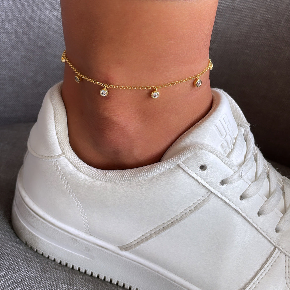 Dangle Rolo Chain Charm Anklet