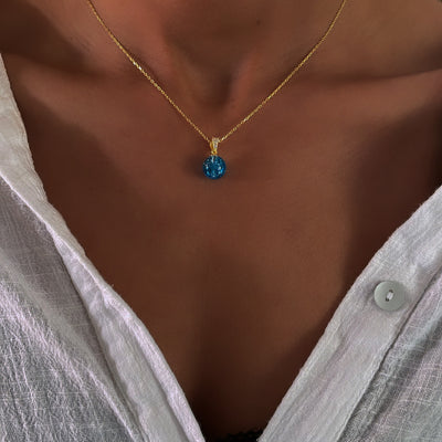 Blue Ball Necklace