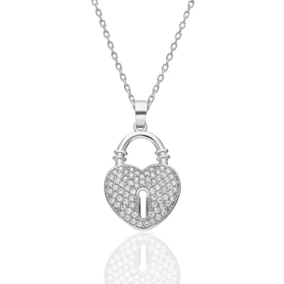 Schneeflocken-Herz-Halskette – 925 SILBER