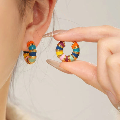 Round Color Earring