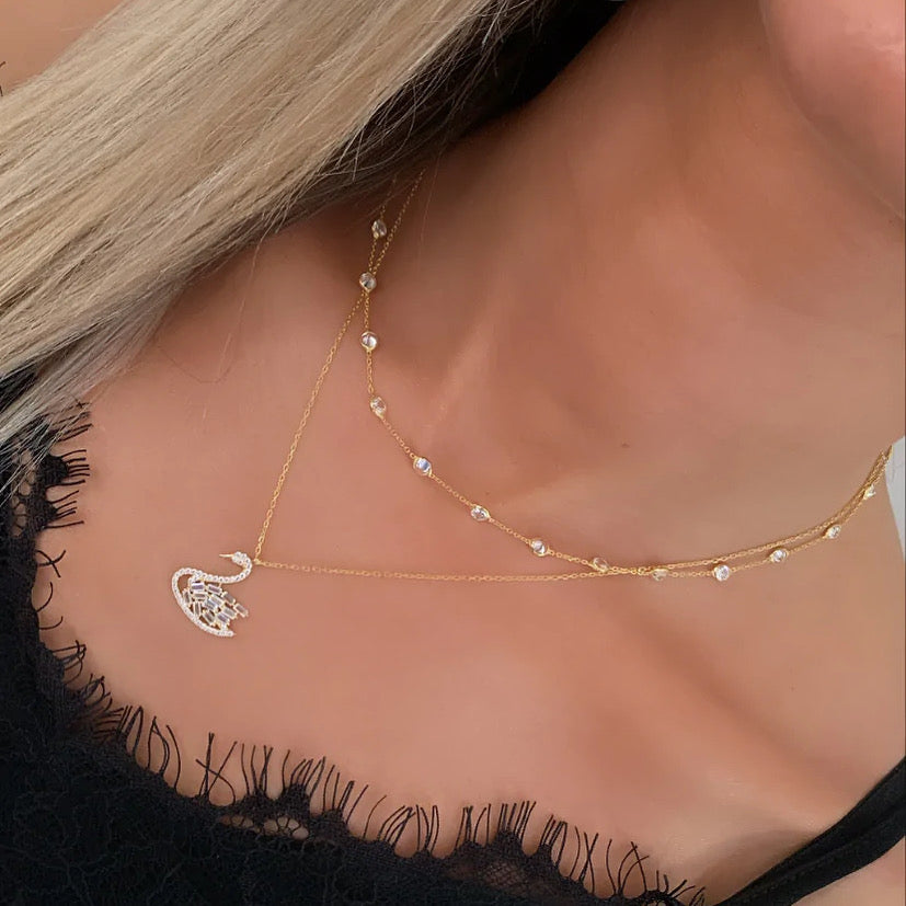 Swan Necklace Set