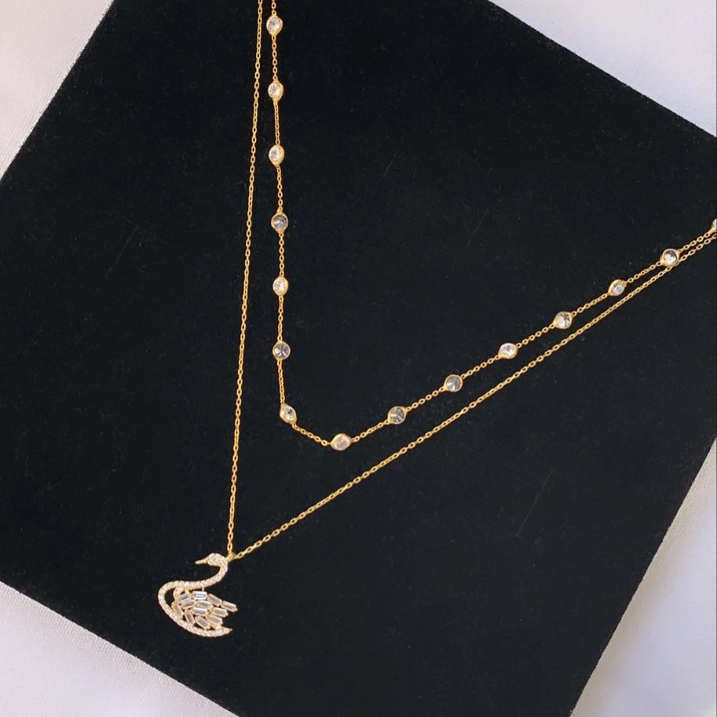 Swan Necklace Set