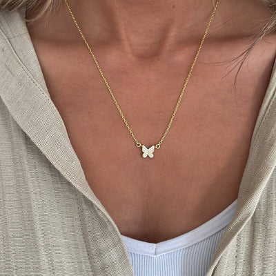 Minimal Butterfly Necklace